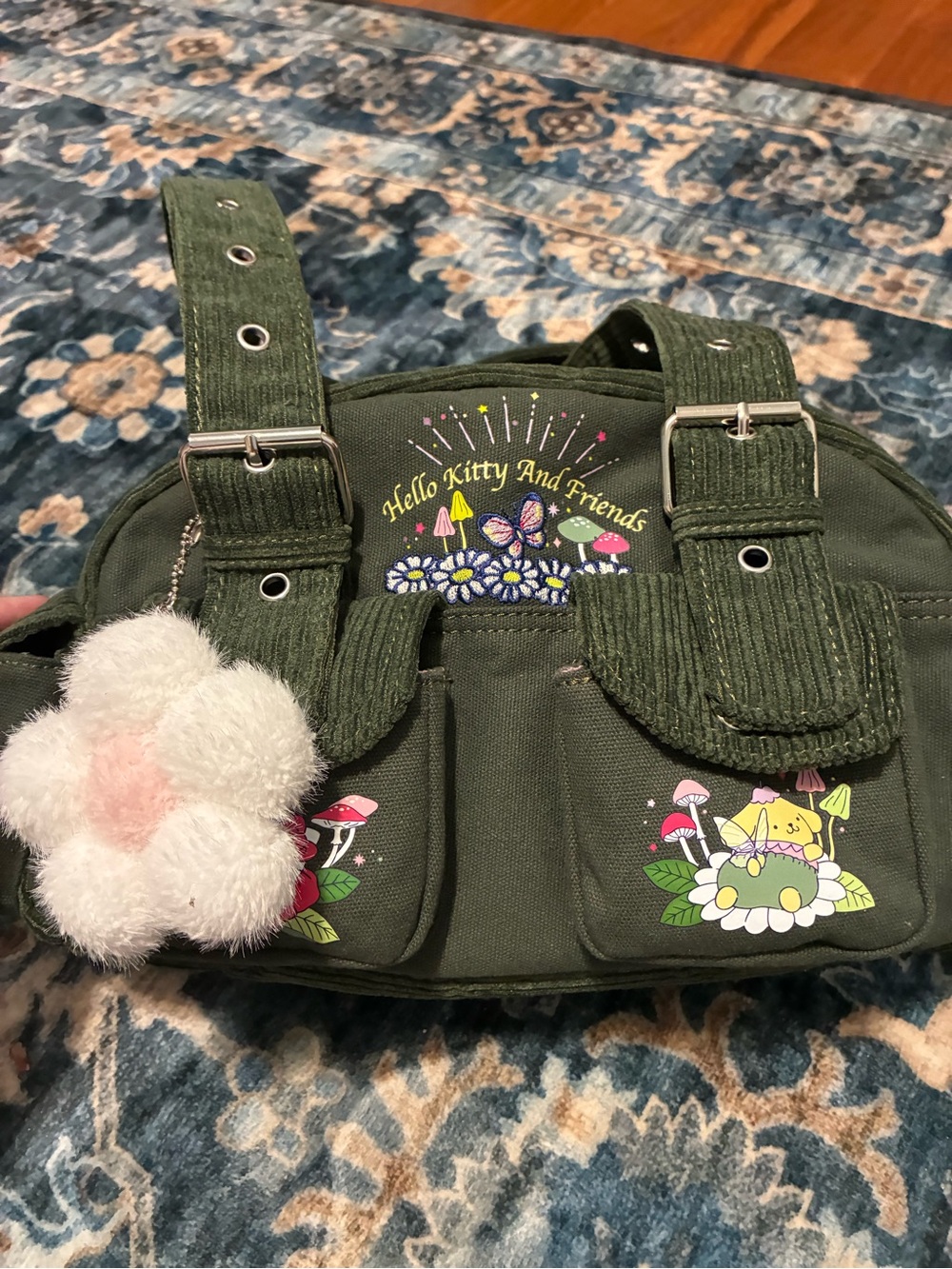 Olive Green hello kitty and friends  Shoulder Bag
